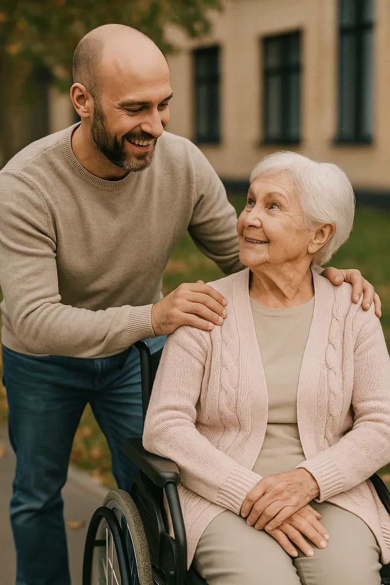 Opiekun medyczny z podopieczną